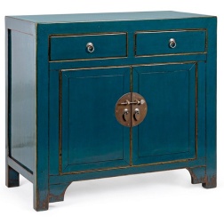 Credenza 2 ante 2 cassetti in legno blu Jinan Bizzotto